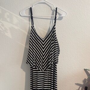 Black and White Striped Dress